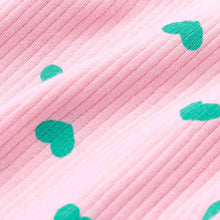 将图片加载到图库查看器，pink heart patterned t-shirt

