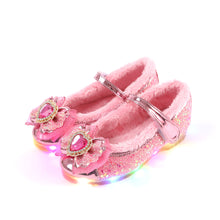 将图片加载到图库查看器，'Shine Heart' LED Fur Mary Jane Shoes
