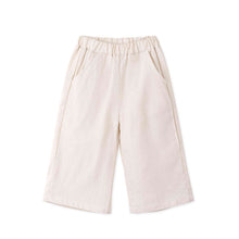 将图片加载到图库查看器，girls beige linen pants
