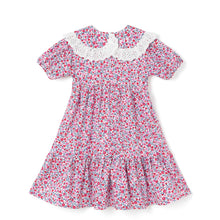将图片加载到图库查看器，girls pink flower pattern dress
