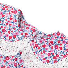 将图片加载到图库查看器，girls pink flower pattern dress
