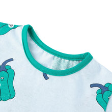 将图片加载到图库查看器，green bell pepper pattern outfit set
