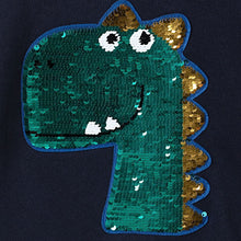 将图片加载到图库查看器，'Shiny Dino' Reversible Sequin Sweatshirt
