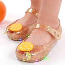 将图片加载到图库查看器，'Tok Tok Orange' LED Jelly Shoes
