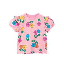 将图片加载到图库查看器，flower pattern pink t-shirt
