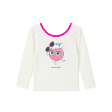 将图片加载到图库查看器，Bread Barbershop 'Neon Pink Macaron' White Rash Guard Swimsuit Set (Swim Cap, Pouch Set)
