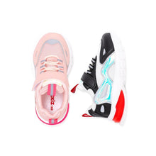 Load image into Gallery viewer, kids pink and black sneakers

