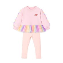 将图片加载到图库查看器，girls pink top and bottom set
