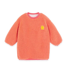 将图片加载到图库查看器，girls orange puffy winter dress

