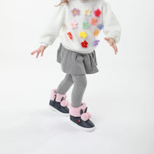 将图片加载到图库查看器，girls navy winter boots
