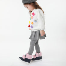 将图片加载到图库查看器，girls navy winter boots

