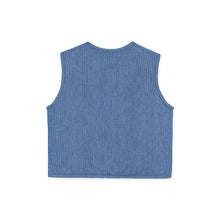 Load image into Gallery viewer, kids denim fleece vest

