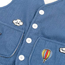 Load image into Gallery viewer, kids denim fleece vest
