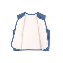 Load image into Gallery viewer, kids denim fleece vest

