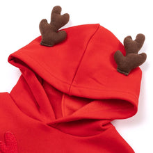 Load image into Gallery viewer, kids red rudolph hooded t-shirt
