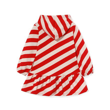 将图片加载到图库查看器，girls red striped dress

