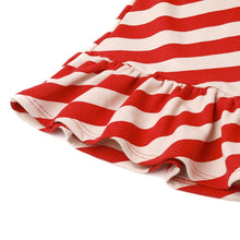 将图片加载到图库查看器，girls red striped dress
