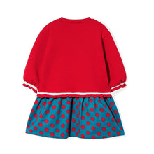 将图片加载到图库查看器，girls red fleece dress
