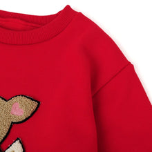 将图片加载到图库查看器，girls red fleece dress
