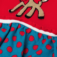 将图片加载到图库查看器，girls red fleece dress

