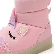 将图片加载到图库查看器，girls pink padded boots
