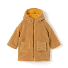将图片加载到图库查看器，kids brown puffy jacket
