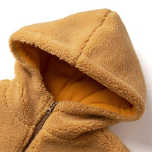 将图片加载到图库查看器，kids brown puffy jacket
