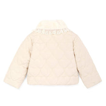 将图片加载到图库查看器，girls ivory quilted jacket
