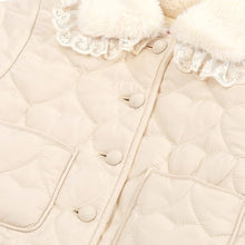 将图片加载到图库查看器，girls ivory quilted jacket
