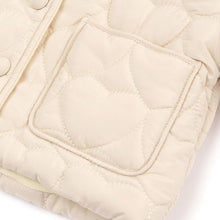 将图片加载到图库查看器，girls ivory quilted jacket
