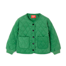 将图片加载到图库查看器，kids green quilted jacket
