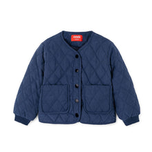 将图片加载到图库查看器，kids blue quilted jacket
