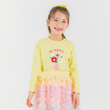 将图片加载到图库查看器，girls yellow t-shirt
