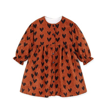 将图片加载到图库查看器，girls brown dress

