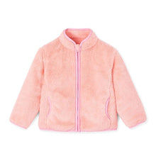 将图片加载到图库查看器，kids pink fleece jacket
