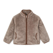 将图片加载到图库查看器，kids brown fleece jacket
