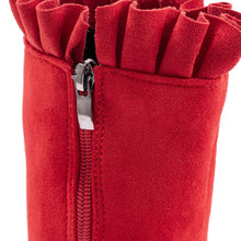 将图片加载到图库查看器，girls winter red long boots
