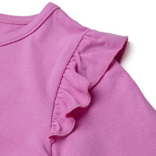 将图片加载到图库查看器，girls purple frill dress
