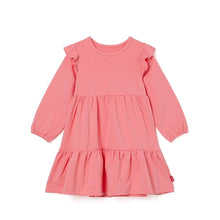 将图片加载到图库查看器，girls coral frill dress
