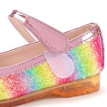 Load image into Gallery viewer, girls pink rainbow mary jane shoes
