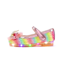 Load image into Gallery viewer, girls pink rainbow mary jane shoes
