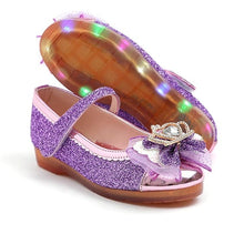 将图片加载到图库查看器，girls purple led mary jane shoes
