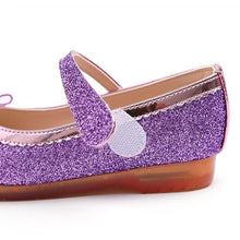 将图片加载到图库查看器，girls purple led mary jane shoes

