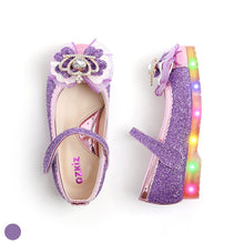将图片加载到图库查看器，girls purple led mary jane shoes
