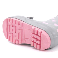 将图片加载到图库查看器，kids grey cat rain boots
