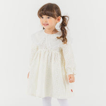将图片加载到图库查看器，girls ivory dress
