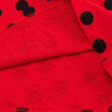 将图片加载到图库查看器，girls black dotted red dress
