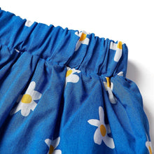 将图片加载到图库查看器，girls blue flower skirt
