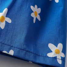 将图片加载到图库查看器，girls blue flower skirt

