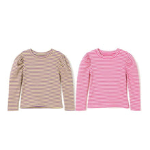 将图片加载到图库查看器，girls striped t-shirt

